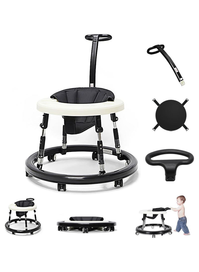Baby Walker Foldable Adjustable Height,Multi-Function Anti-Rollover Toddler Walker - Image 1