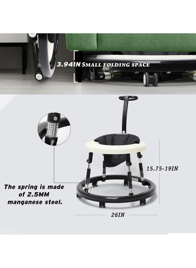 Baby Walker Foldable Adjustable Height,Multi-Function Anti-Rollover Toddler Walker - Image 3