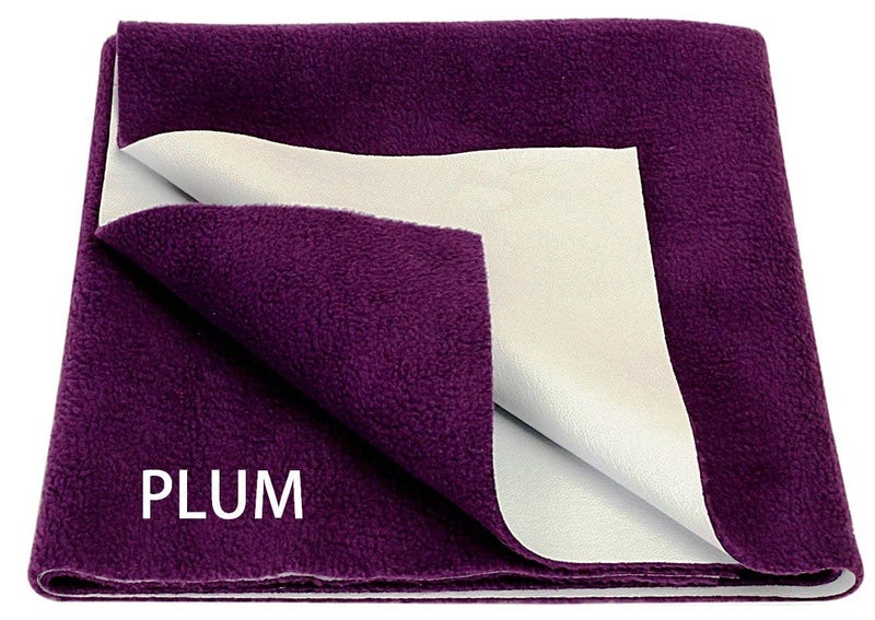 Goodluck Baby Waterproof Cotton Dry Sheet Bed Protector (Plum, Medium, 100/70 Cm) - Image 1