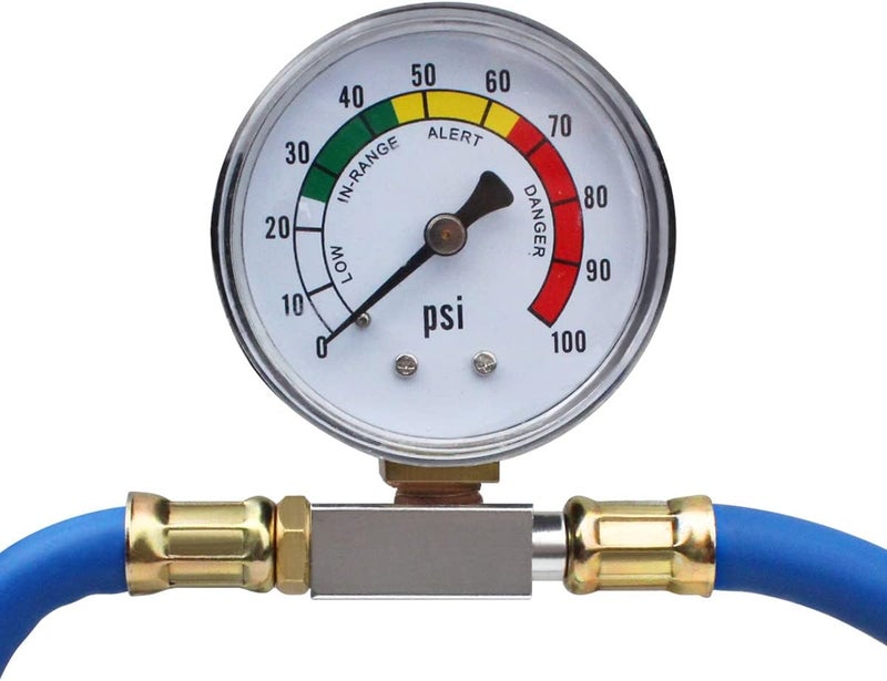 BACOENG R134a AUTO AC U-Charge Hose with Gauge and Can Tap HVAC - Image 2