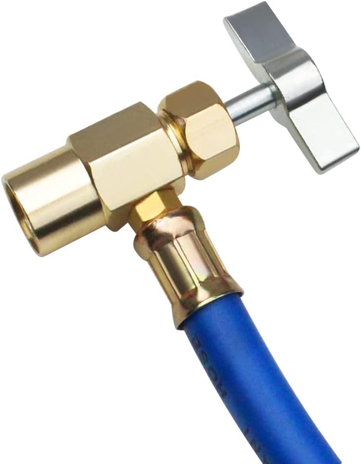 BACOENG R134a AUTO AC U-Charge Hose with Gauge and Can Tap HVAC - Image 3