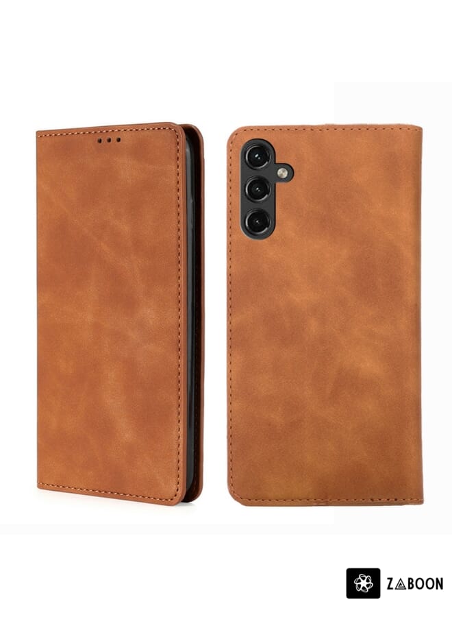 Zaboon Protective Case For Tecno Pova Neo 2 Cow Texture Magnetic Horizontal Flip Leather - Image 1
