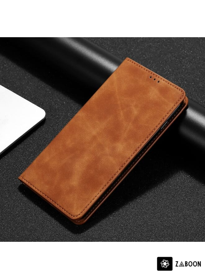 Zaboon Protective Case For Tecno Pova Neo 2 Cow Texture Magnetic Horizontal Flip Leather - Image 5