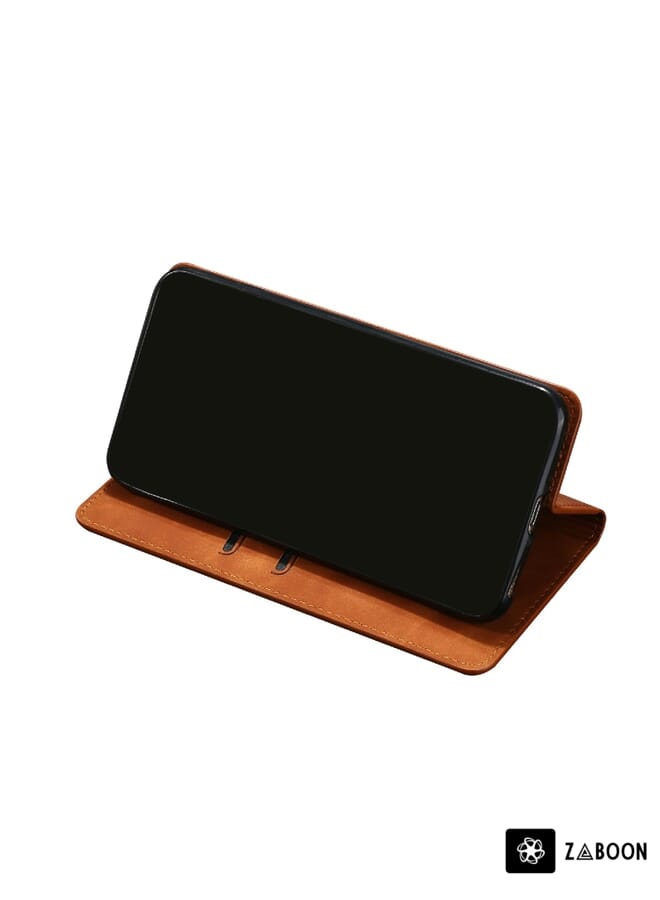 Zaboon Protective Case For Tecno Pova Neo 2 Cow Texture Magnetic Horizontal Flip Leather - Image 3