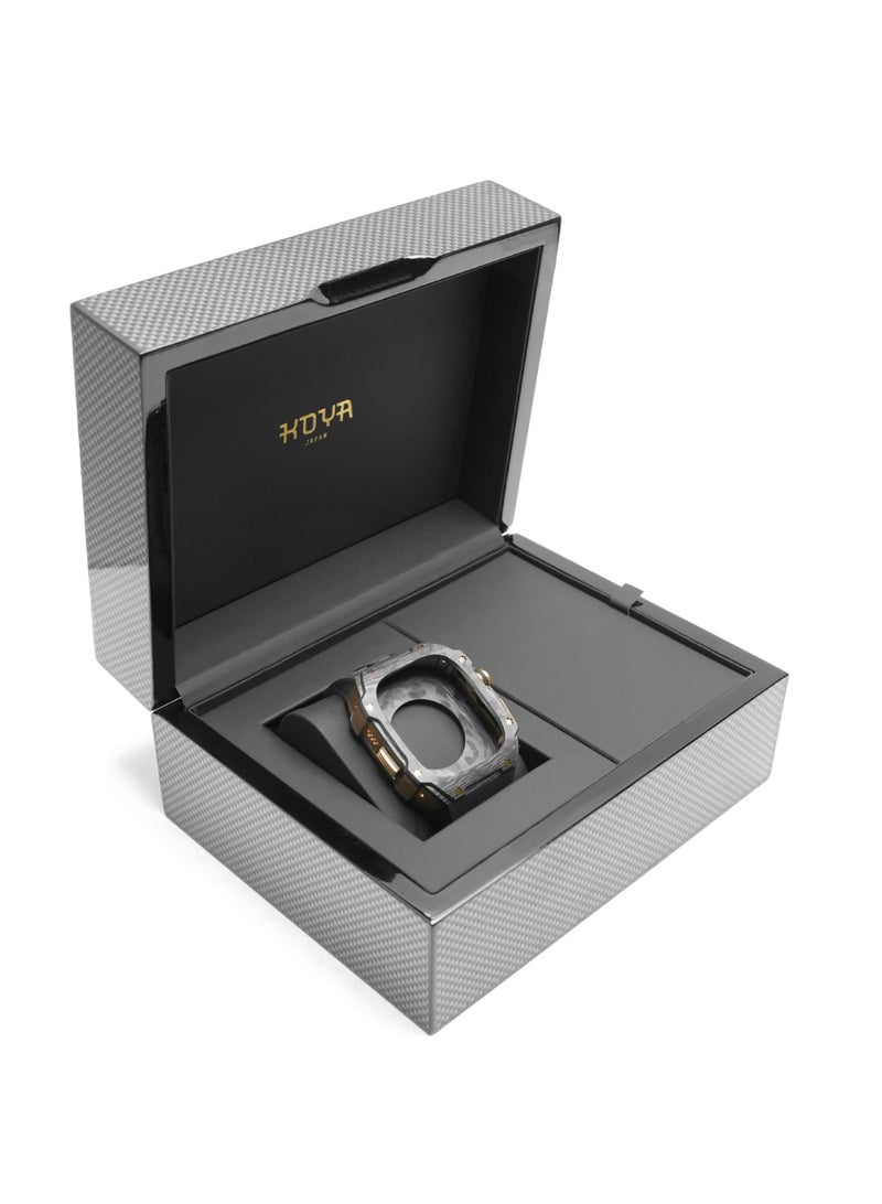 Luxury Designer Rugged Metal Protective Case , Shockproof Bumper With Silicone Strap Compatible for Apple Watch Ultra 1 49mm - KY4901 - Image 2