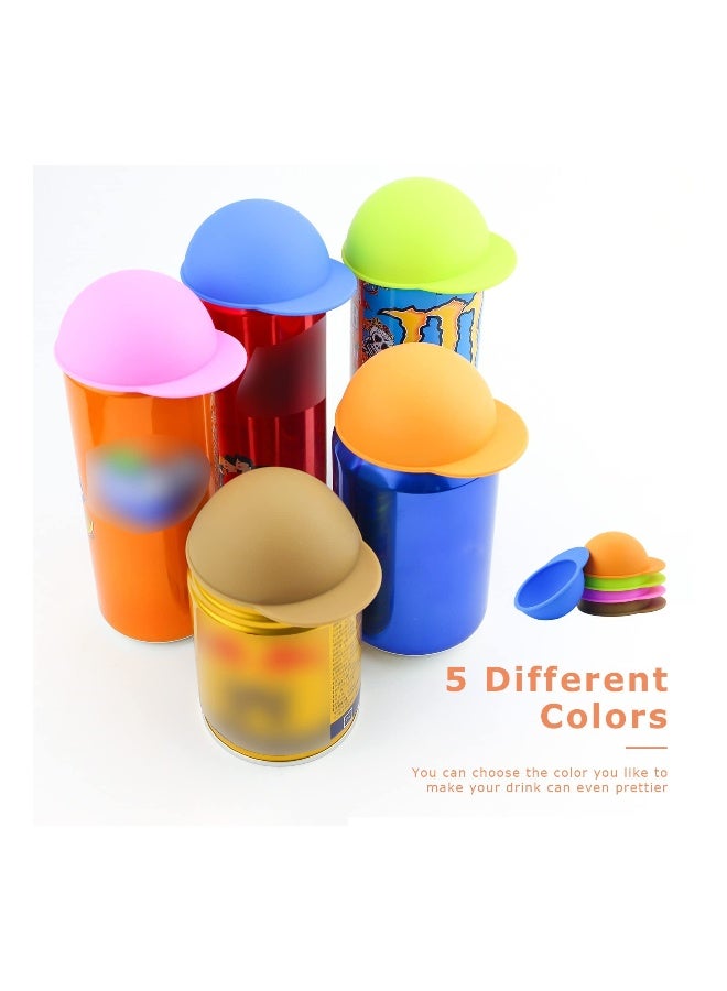 Cute Silicone Soda Can Lids, Reusable Can Covers, Can Caps, Can Topper, Can Saver, Can Stopper, Cans Mark, Can Cover or Protector, Fits Standard Soda, Beverage, Beer Cans, Juice(10 Pack) - Image 2
