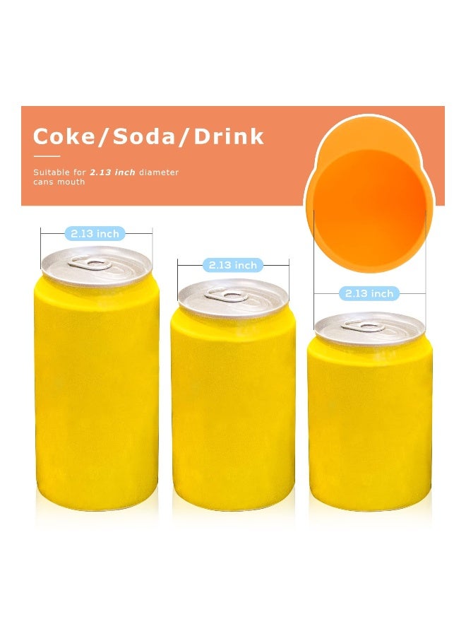 Cute Silicone Soda Can Lids, Reusable Can Covers, Can Caps, Can Topper, Can Saver, Can Stopper, Cans Mark, Can Cover or Protector, Fits Standard Soda, Beverage, Beer Cans, Juice(10 Pack) - Image 5