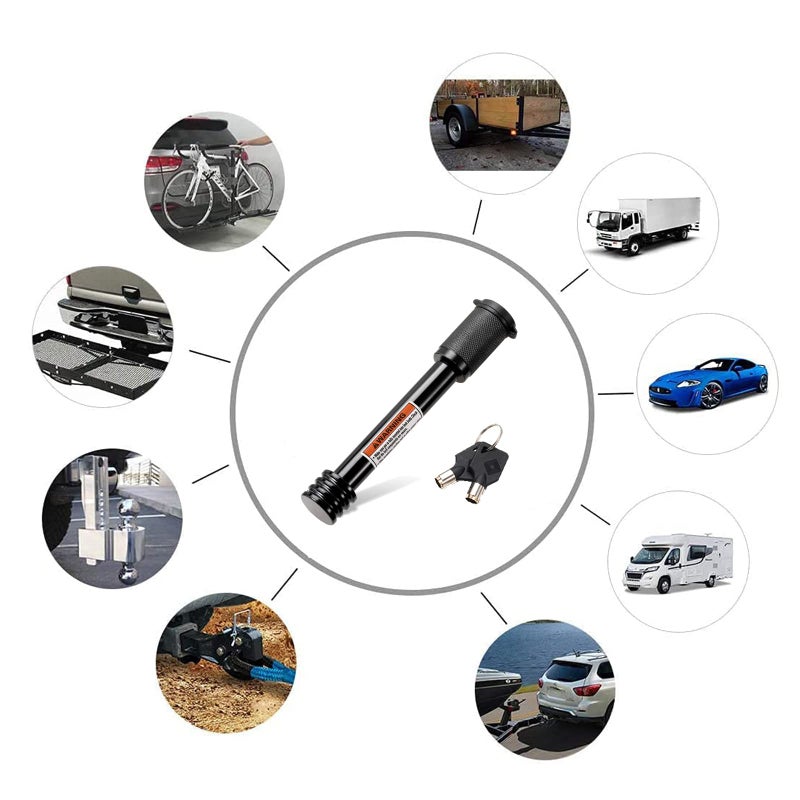 CZC AUTO Hitch Receiver Pin Lock Trailer Receiver Lock with 5/8" Pin for Class III IV 2" and 2-1/2" Receiver, for Hitch Bike Rack Tray Ball Tow Rope for Trailer Truck Car Boat (4 Pack, 5/8 inch pin) - Image 5