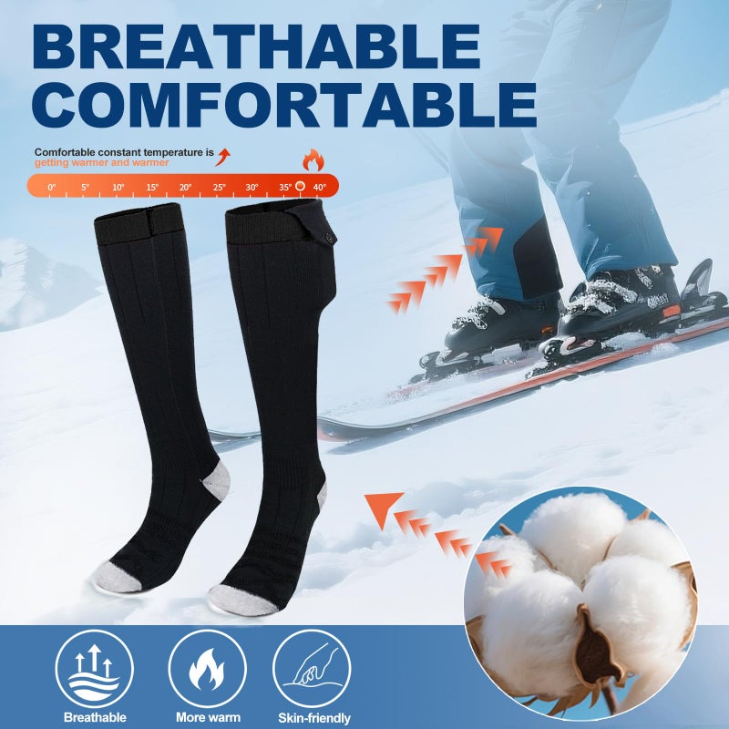 SHEEVONIX Heated Socks, Electric Heated Socks for Men Women, Electric Heated Foot Warmer, Rechargeable Heated Socks Work Up to 8 Hours, Washable Heating Socks with App Control for Winter Outdoor Skiing Hunting - Image 3