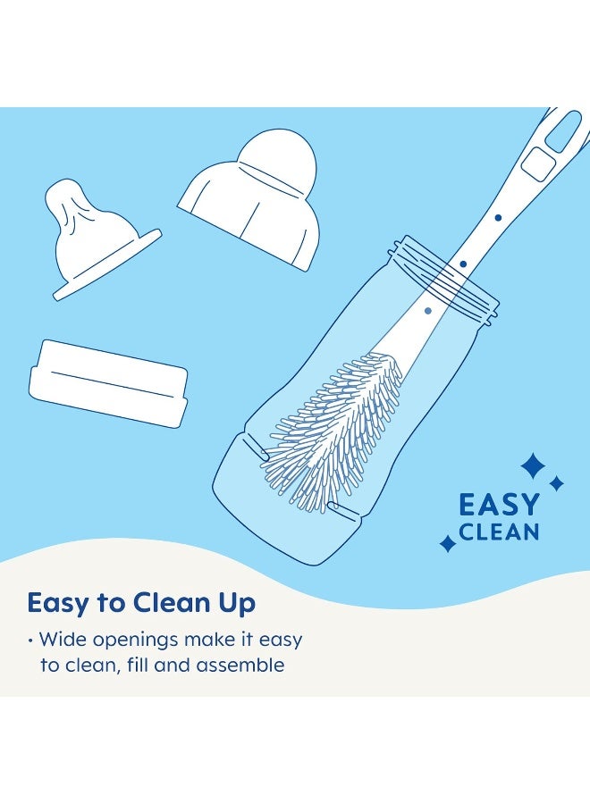 MAM زجاجات مAM سهلة ونشطة للأطفال 11 أونصة، حلمة سيليكون ناعمة بتدفق سريع مع تصميم مريح بعنق واسع، سهلة الحمل، خالية من BPA، زجاجات مع أغطية مانعة للتسرب للأطفال من عمر 4 أشهر فما فوق - Image 5