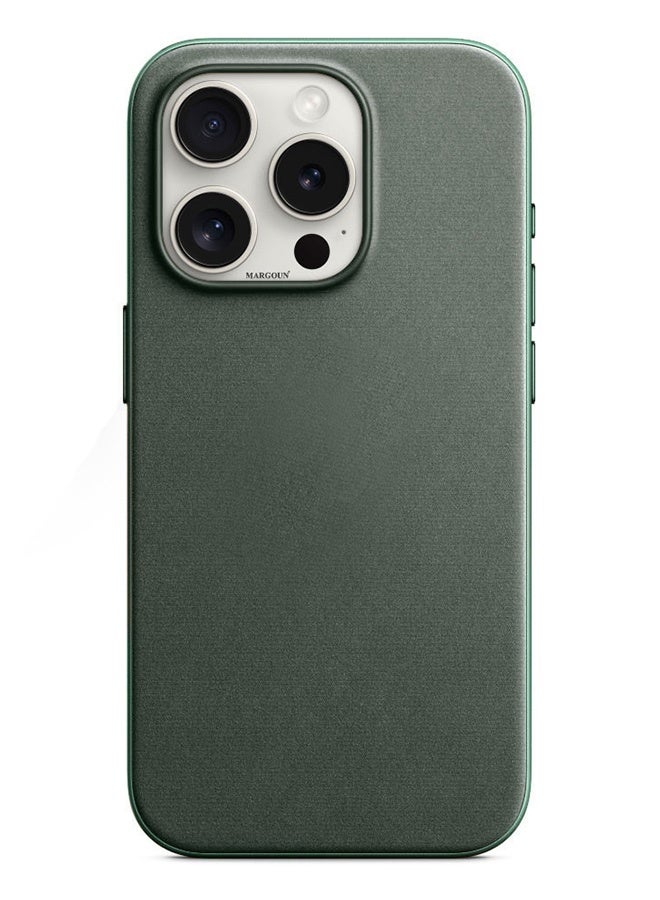 MARGOUN 2 Packs For iPhone 15 Pro Case and Screen Protector FineWoven Case with MagSafe Durable and Heavy Protection Green green - Image 4