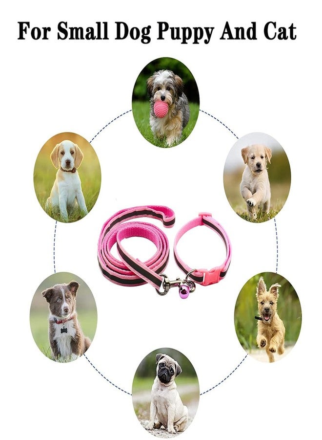 TELEYI Small Dog Collar and Leash Set with Bell,Green Reflective Nylon Cat Collar Girl Female Cute Fancy Puppy Collar with Bells for XXS XS Tiny Little Kitten Boys Pet Dogs,Neck 7-12 Inch - Image 5