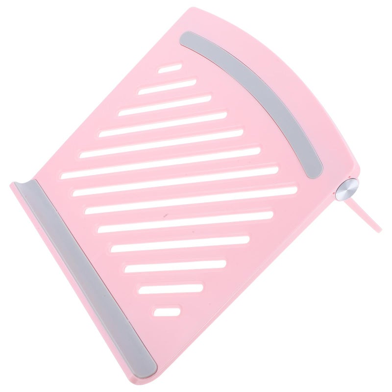 Foldable Pink Laptop Stand Adjustable Height Ergonomic Desktop Holder For Notebook Tablet - Image 2