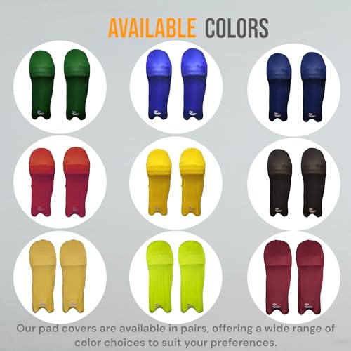 Bratla Cricket Batting Pads Covers, Navy Blue Covers for Cricket Pads for Men Batting Color Fit Neatly on Legguards Easily Put On - Image 5