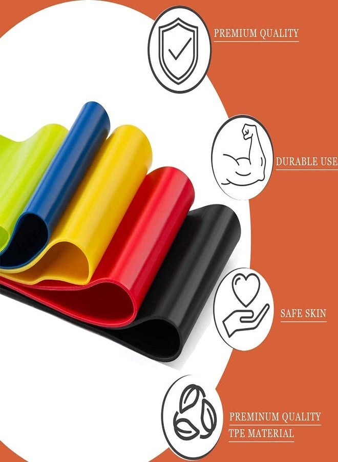Slyk Resistance Loop Exercise Bands with 2 Dual Sided Core Sliders Discs for Squats, Stretching, Strength Training Exercises, HIPS & Glutes Heavy Workouts for Men & Women (Latex Bands + Sliders) - Image 3