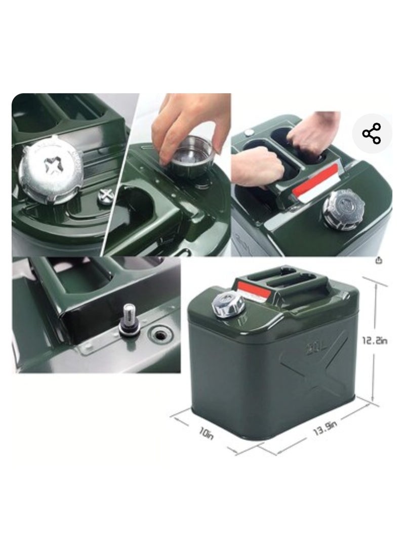 15L Barrels Can Gas Spare Container Anti-Static Can Square Fuels Container Leak Proof Portable Tank Fuel - Image 2