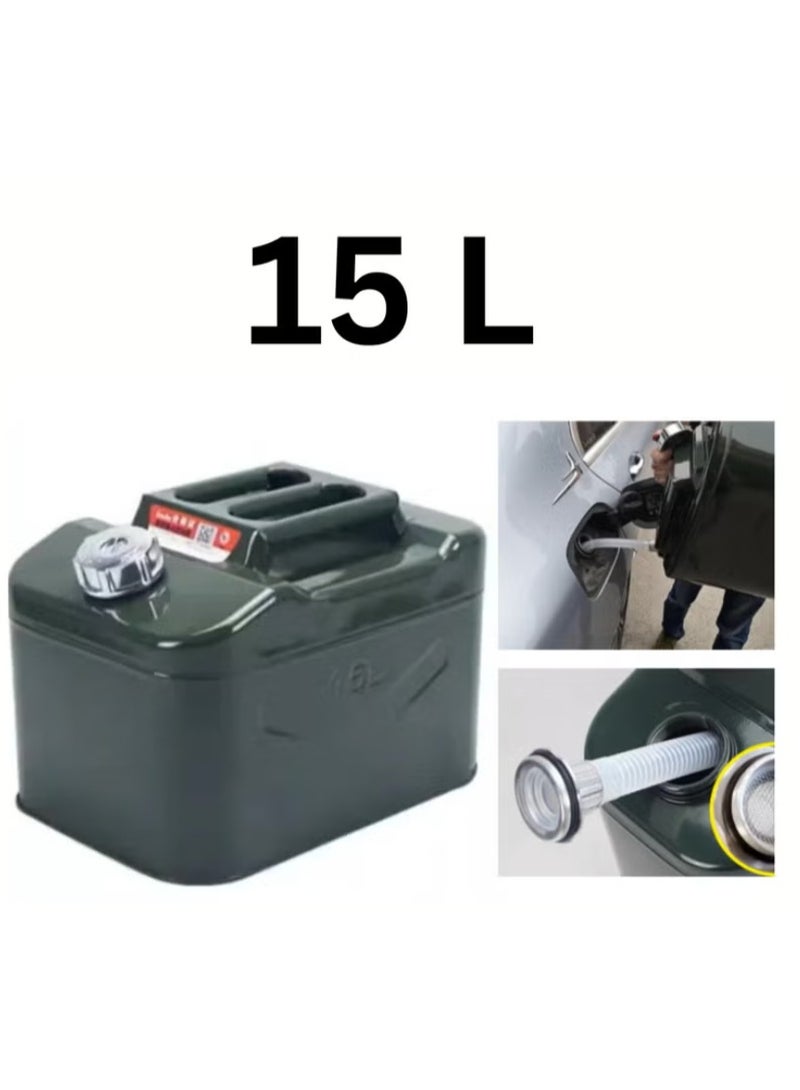 15L Barrels Can Gas Spare Container Anti-Static Can Square Fuels Container Leak Proof Portable Tank Fuel - Image 1