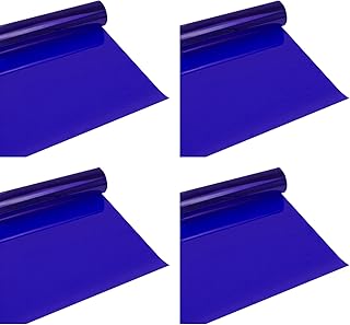 Selens Selens Blue Color Correction Gel 16x20 Inches 4 Pieces 1/4 CTB Colored Lighting Filter Sheet for 800W Red Head Light - Image 1