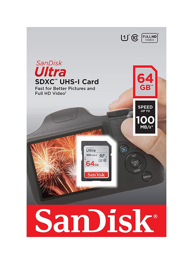 سانديسك بطاقة ذاكرة ألترا SDXC سعة 64 جيجابايت وسرعة قراءة تصل إلى 100 ميجابايت/ثانية، UHS-I من الفئة ‎10 - Image 4