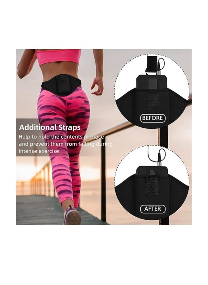 Bukela Mic Belt with Anti Dropping Strap, Neoprene Microphone Carrier Pouch Adjustable Sweat Absorbent Belt Waistband Bag for Vertical Mic Fitness Teacher Speaker Theatre  - Image 2