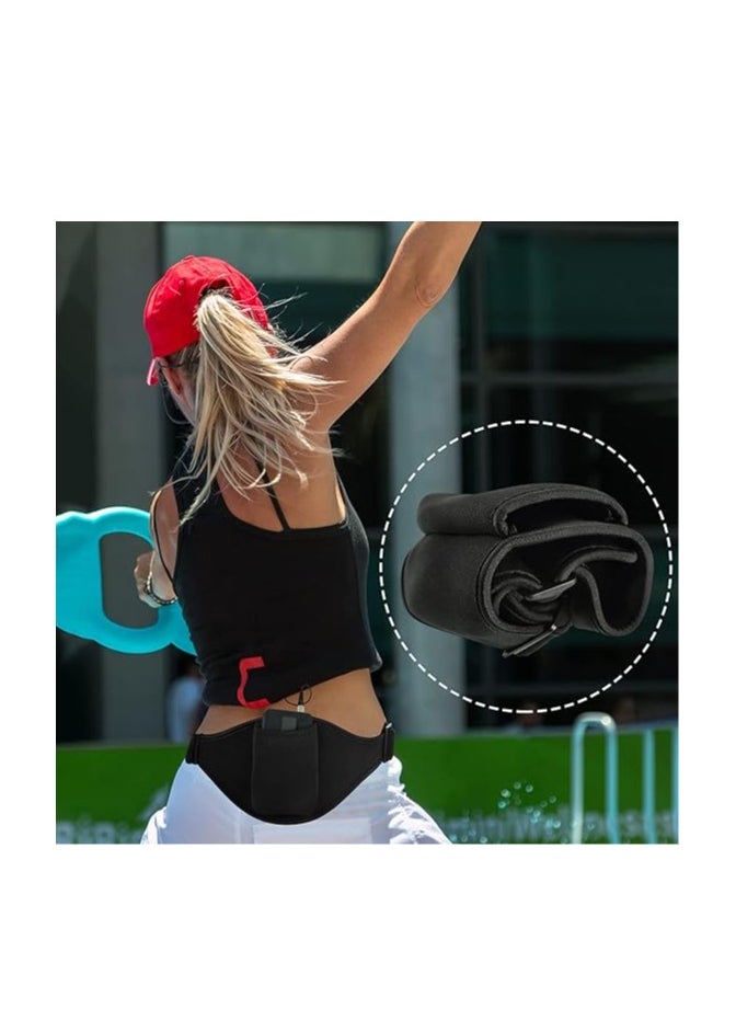Bukela Mic Belt with Anti Dropping Strap, Neoprene Microphone Carrier Pouch Adjustable Sweat Absorbent Belt Waistband Bag for Vertical Mic Fitness Teacher Speaker Theatre  - Image 3
