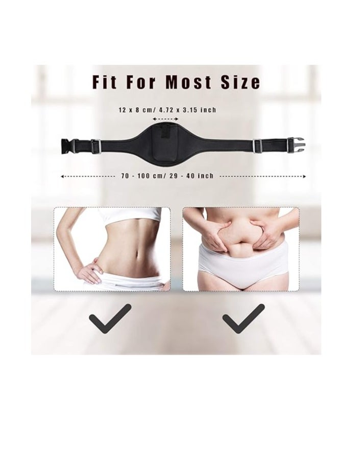 Bukela Mic Belt with Anti Dropping Strap, Neoprene Microphone Carrier Pouch Adjustable Sweat Absorbent Belt Waistband Bag for Vertical Mic Fitness Teacher Speaker Theatre  - Image 4