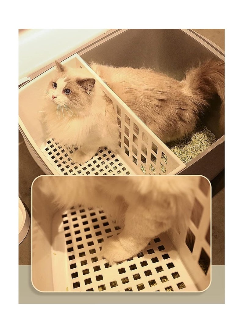 بادو صندوق فضلات القطط بادو إغلو – 57.5×44×44 سم – رمادي - Image 3