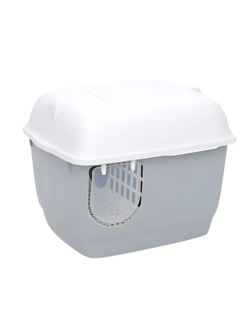 بادو صندوق فضلات القطط بادو إغلو – 57.5×44×44 سم – رمادي - Image 1