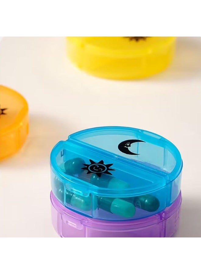 صندوق لتخزين الأدوية لمدة 7 أيام ، مناسب للسفر والسياحة. صندوق دواء محمول ، مادة غذائية ، لتخزين الفيتامينات ، زيت كبد سمك القد ، حبوب. - Image 2