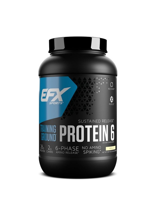 EFX SPORTS EFX Sports Training Ground Protein 6 | Whey Isolate & Concentrate, Egg White, & Pea Protein | 26g 6-Source Sustained Release Protein | 32 servings (Vanilla)  - Image 1