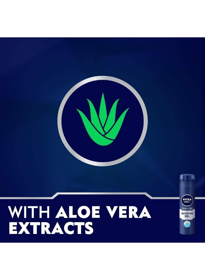 NIVEA MEN Shaving Gel, Protect & Care Aloe Vera, 200ml - Image 4