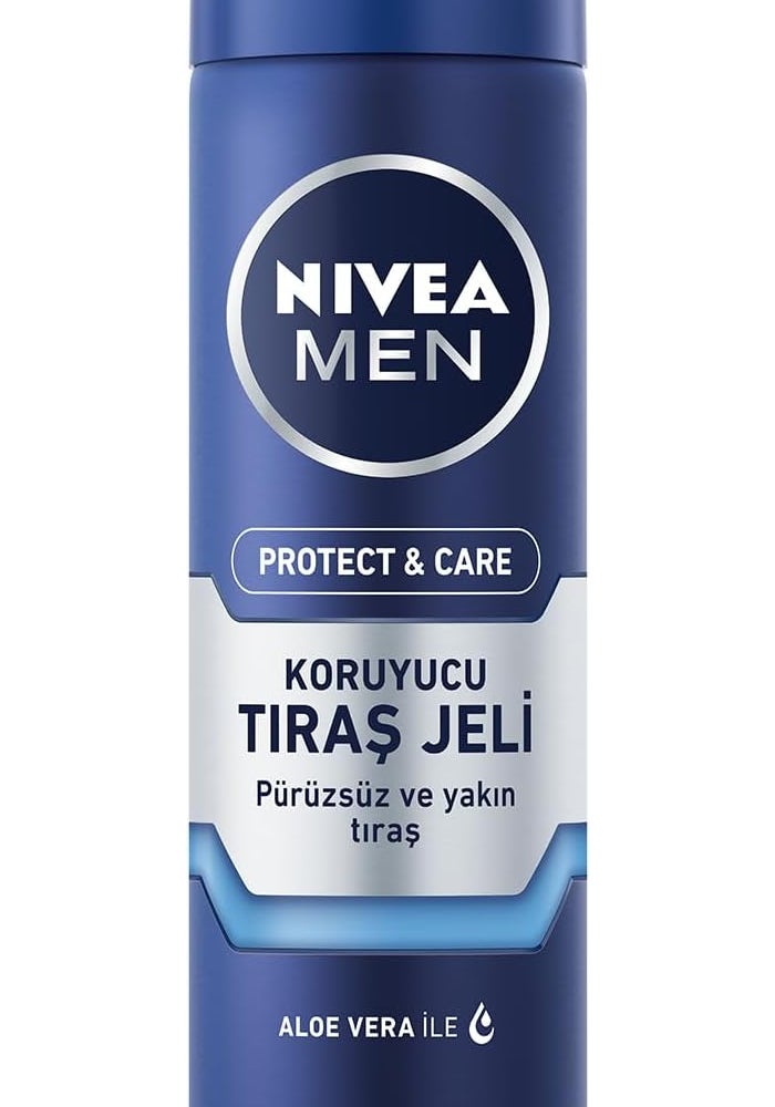 NIVEA MEN Shaving Gel, Protect & Care Aloe Vera, 200ml - Image 1