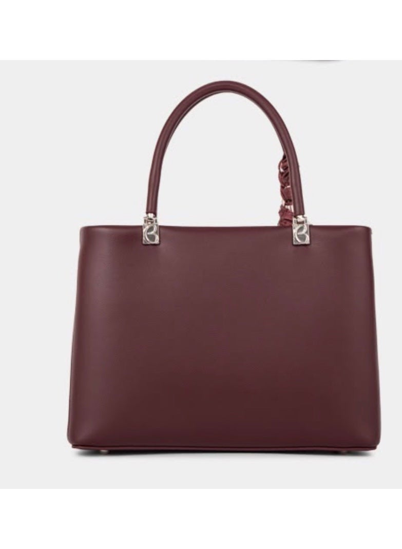 Chrisbella Bag - Wine Red Color (Hand bag and Shoulder Bag) + Pocket Bag (28.5 * 12 * 21 CM) - Image 4