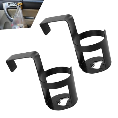 Flygun 2 PCS Car Cup Holder 275In x 267In x 204In x 255In Portable Multifunctional Vehicle Cup Storage Mount Insert Design Universal Hanging Automotive Cup Accessories for Most Cars Black - Image 1