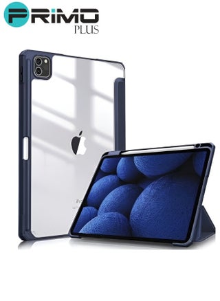 Protective Case Cover For Apple iPad 11 inch (2021/2020) Generation with Pencil Holder, Supports Apple Pencil Charging and Touch ID, Clear Transparent Case with Auto Wake/Sleep, Blue - pzsku/ZAA2C8CF01F33C9847E1CZ/45/_/1704629539/ffd72d52-d74a-4eb3-95c7-e05cf42bc1b2