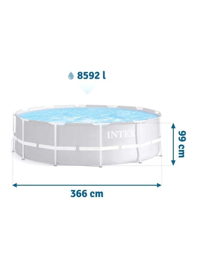 انتكس حوض سباحة بإطار بريزم مستدير من 13 قطعة 3.66m X 99سم - Image 3
