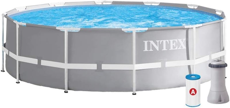 Intex Prism Frame Pool 12ft x 39in with Pump - Model 26716 3.66m X 99cm - Image 1