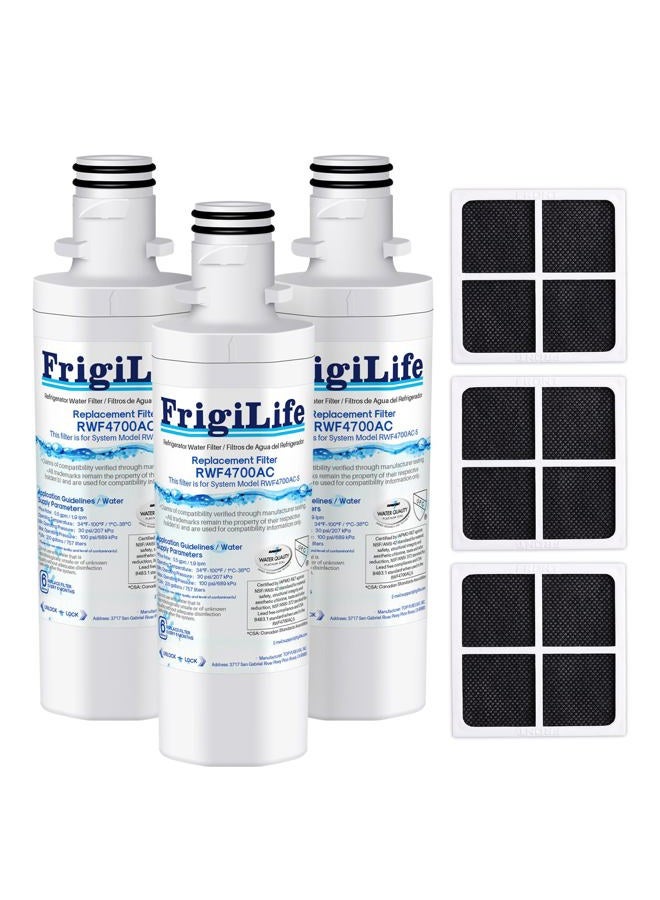 FrigiLife ADQ747935 Replacement for LG LT1000P Kenmore Elite 9980, LT1000P/PC/PCS, LT1000, ADQ74793501 MDJ64844601 RWF4700A LMXS28626S LMXS30796S Refrigerator Water Filter and LT120F Air Filter,3Combo - Image 1