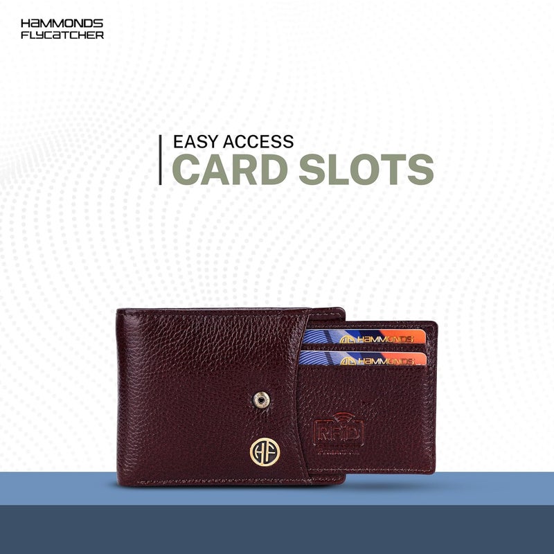 HAMMONDS FLYCATCHER Wallet for Men Leather Original, Mens Wallet, Leather Wallets for Men Stylish, Bi-Fold Wallets for Man, 5 Card Slots, Easy Access Card Slots, Coin Pocket, Gift for Mens - Brown - Image 4
