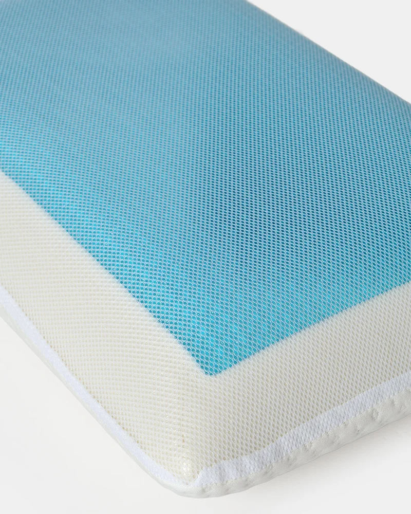 Redtag White and Blue And Memory Foam Pillow