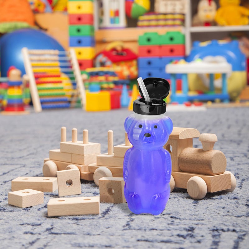 Cornucopia Brands Honey Bear Straw Cups (3-Pack); 8-Ounce Therapy Sippy Bottles w/Flexible Straws - Image 3