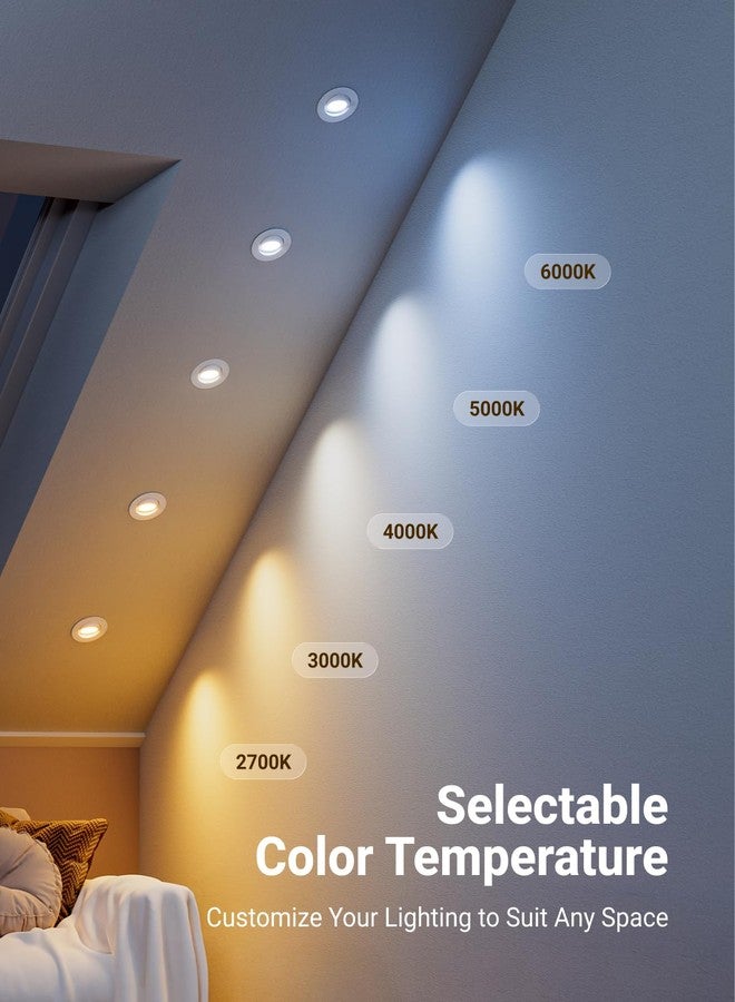 صنكو لايتنغ مصباح سنكو LED غائر رفيع مقاس 4 بوصات، مزود بمحور دوار، سطوع عالٍ 900 لومن، قابل للاختيار بين 2700 كلفن/3000 كلفن/4000 كلفن/5000 كلفن/6000 كلفن، 8 واط، إضاءة موجهة بزاوية، بدون علبة، مع صندوق توصيل - حاصل على شهادتي ETL وFCC، عبوة من 4 قطع - Image 3