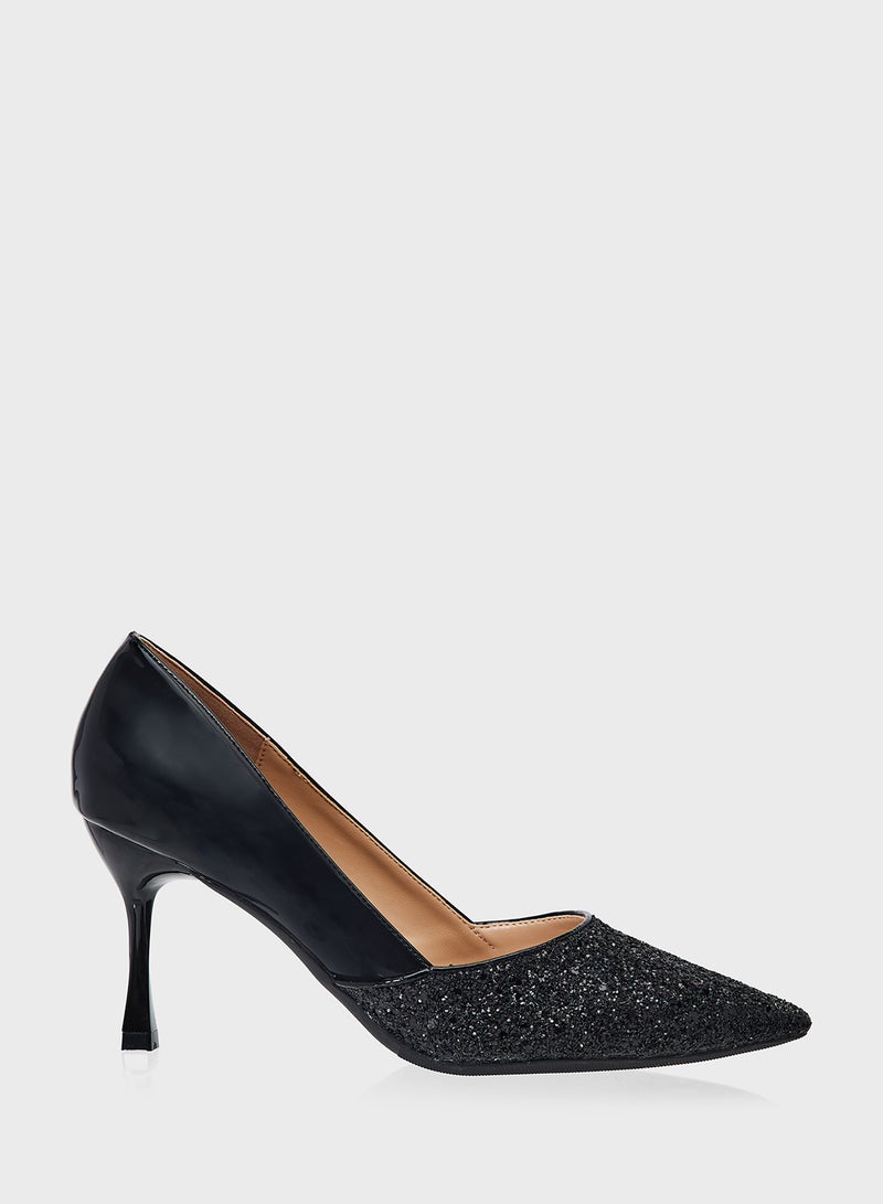 Khizana High Heeled Glitter Pump - Image 1