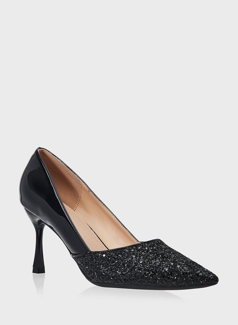 Khizana High Heeled Glitter Pump - Image 2
