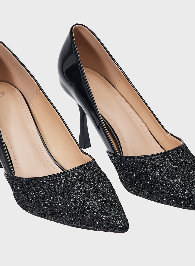 Khizana High Heeled Glitter Pump - Image 4