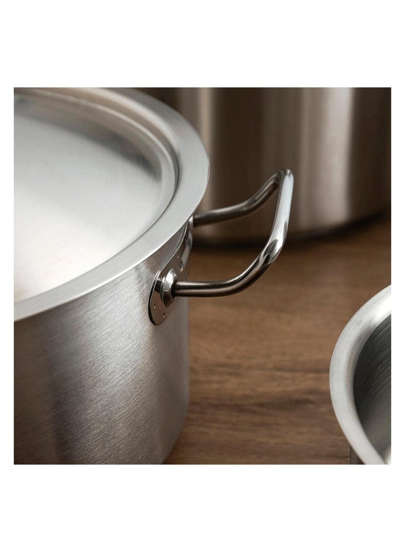 SONEX Heavy Duty Saffron Aluminium Cookware Set, 10 Piece Kitchen Pots with Lids, Professional Grade with Heat Retention - Image 2