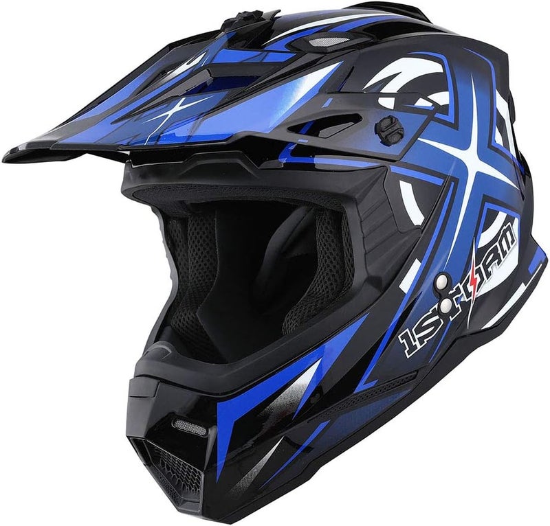 1Storm Adult Motocross Helmet BMX MX ATV Dirt Bike Helmet Racing Style HF801 - Image 3