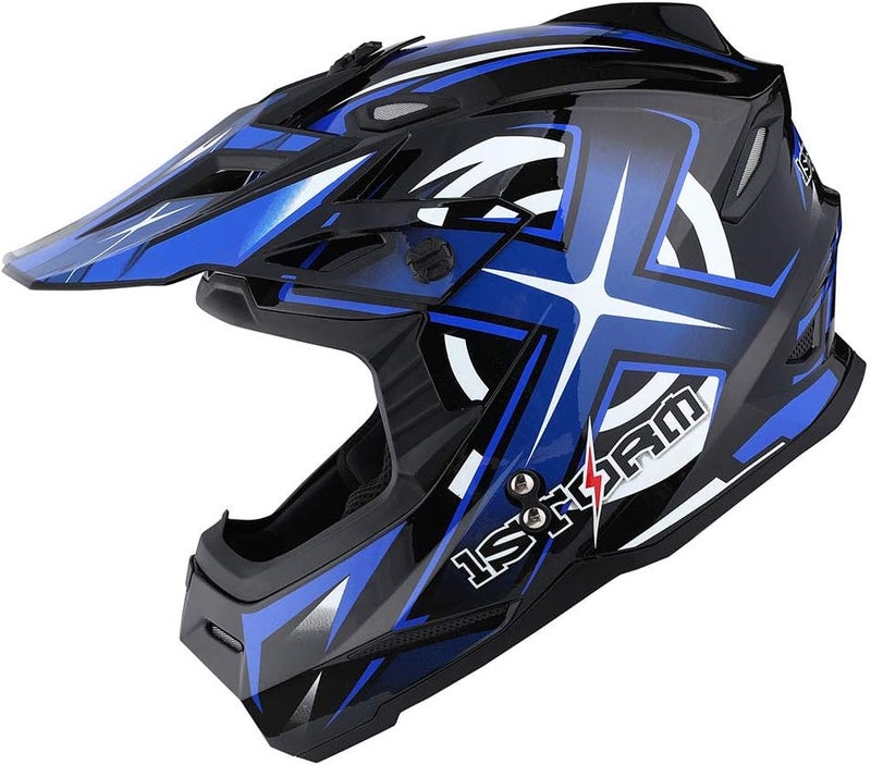 1Storm Adult Motocross Helmet BMX MX ATV Dirt Bike Helmet Racing Style HF801 - Image 4