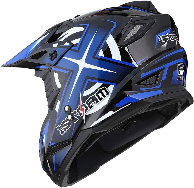 1Storm Adult Motocross Helmet BMX MX ATV Dirt Bike Helmet Racing Style HF801 - Image 1
