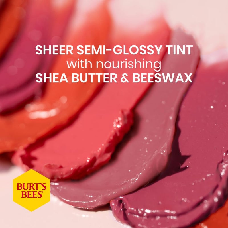 Burt's Bees Lip Tint Balm Valentines Day Gifts with Long Lasting 2 in 1 Duo Tinted Balm Formula, Color Infused with Hydrating Shea Butter for a Natural Looking Buildable Finish, Petal Rose 1 Pc Packaging May Vary - Image 4